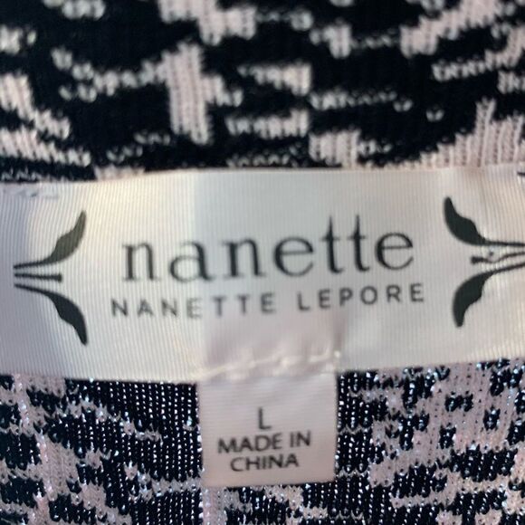 Nanette Lepore Knit Classy Snakeskin Shift Sweater Dress size L - Picture 8 of 9